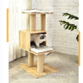 Kitty kitty cratcher permainan sisal pasca kayu kayu kondo kayu kuat pohon kucing